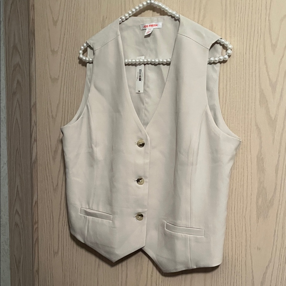 Joe Fresh Ivory Buttoned Vest
